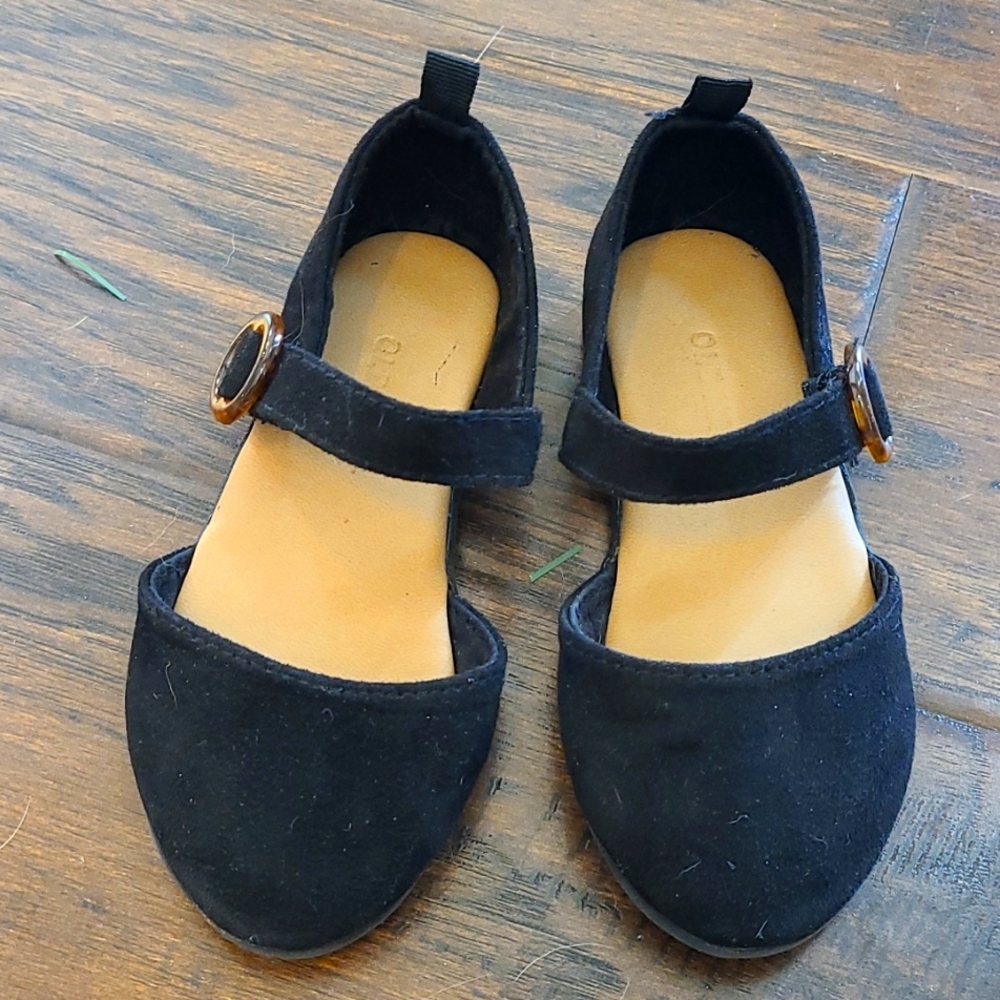 Toddler Black Swede Dress shoes